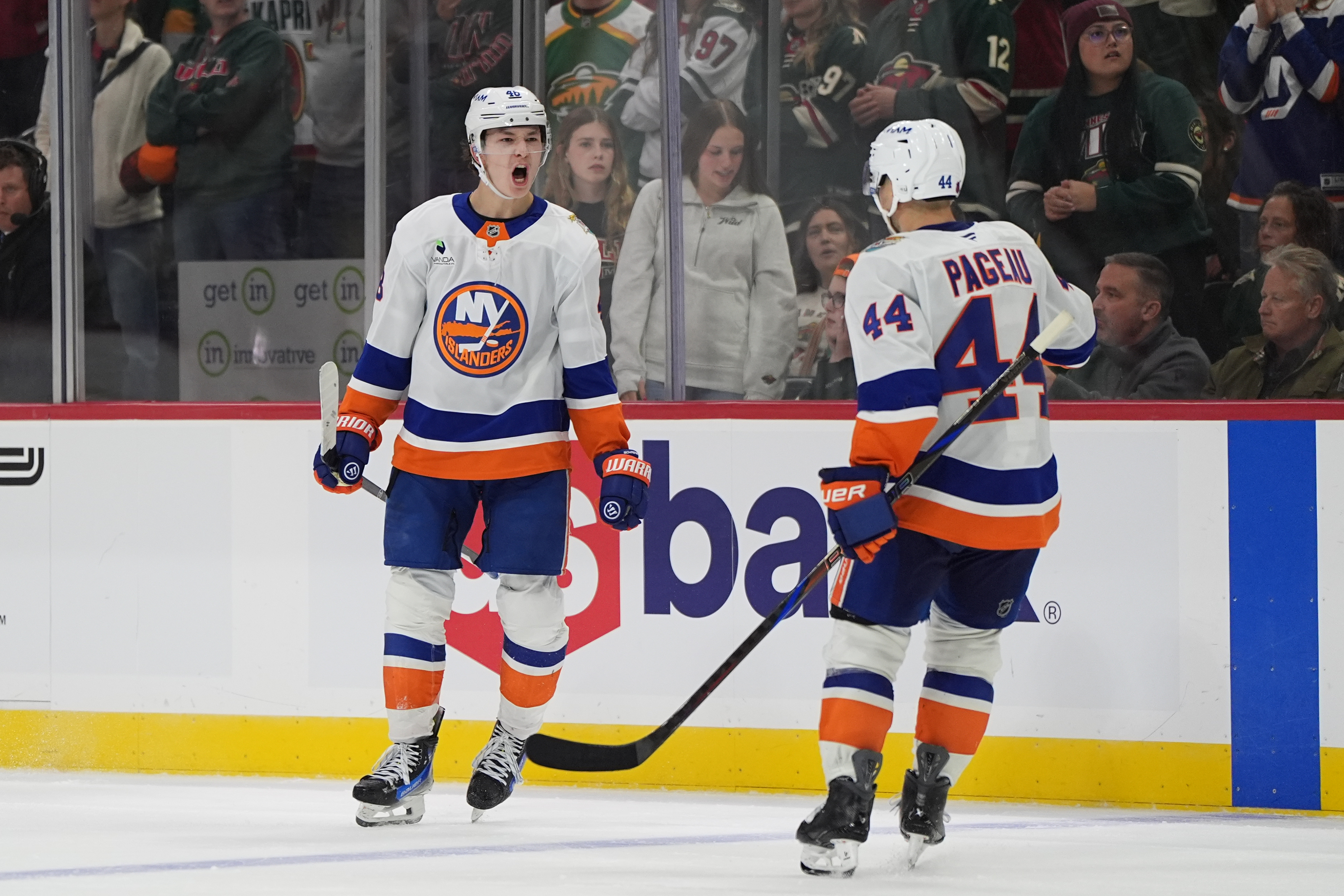 Schaefer scores his 2nd goal of the game in OT to lift Islanders past Wild, 4-3 — Harvey Sports news